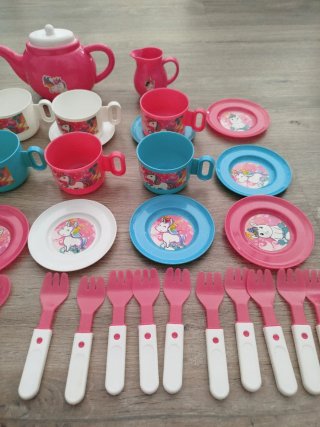 Juego de té infantil unicornio