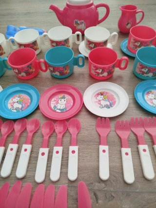 Juego de té infantil unicornio
