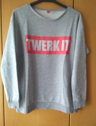 Sudadera gris TWERK IT talla M