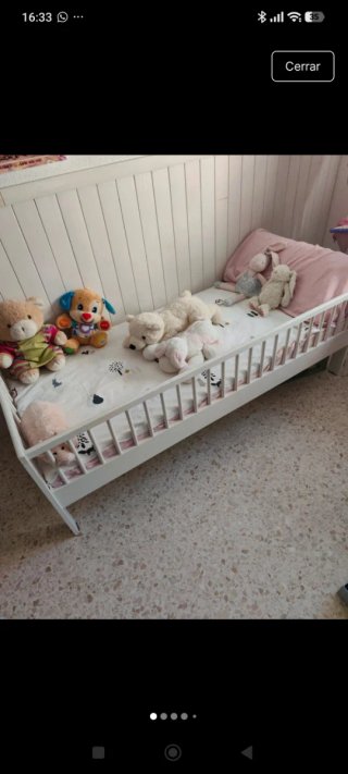 Cama infantil madera con barrera