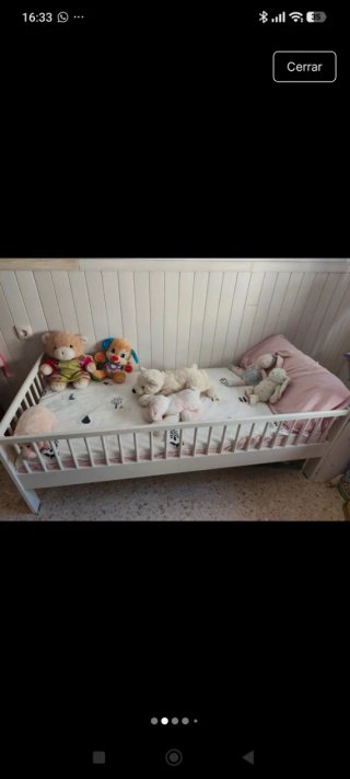 Cama infantil madera con barrera