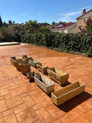 Macetas jardinera de piedra artificial/micromármol