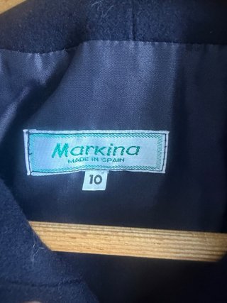 Abrigo Un Markina Azul Marino Talla 10