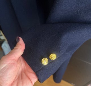 Abrigo Un Markina Azul Marino Talla 10