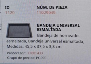 Bandeja de Horno