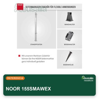 NOOR soporte pared toldo lateral montaje