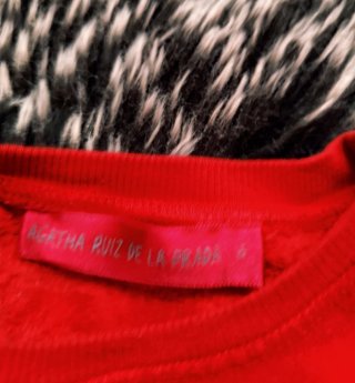 Sudadera niña roja lentejuelas OH!