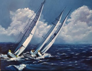 Cuadro original Veleros 50x60