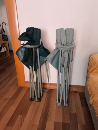 Conjunto 2 sillas plegables y mesa camping Quechu