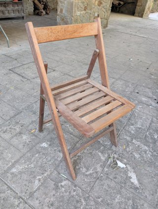 Silla plegable exterior madera