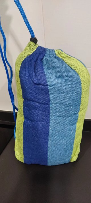 Hamaca Anyoo Rayas Azul/Verde + Accesorios