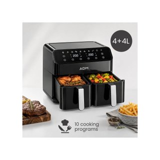 Freidora aire 8L 2 cestas 2000W sin aceite air