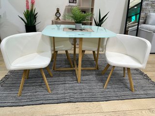 Mesa de Cristal Templado y 4 Sillas