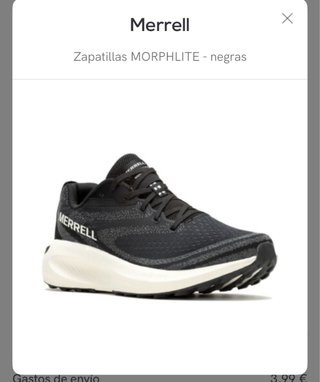 Zapatillas Merrell Morphlite Negras