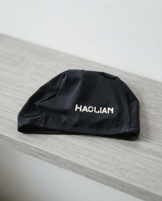 Gorro de natación HAOLIAN Comfort Fit Negro