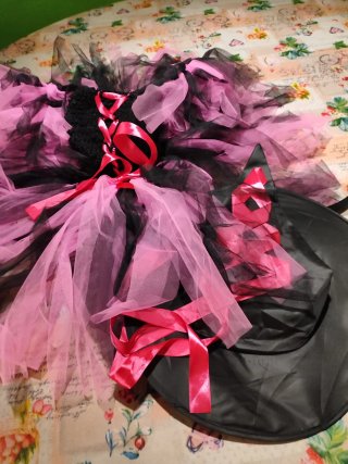 Disfraz Bruja Rosa y Negro