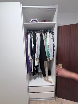 Armario Blanco con Puertas Correderas