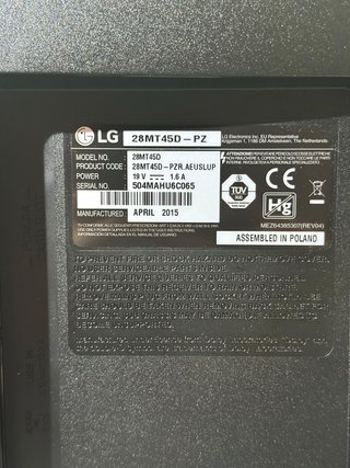 Televisor LG 28 Negro