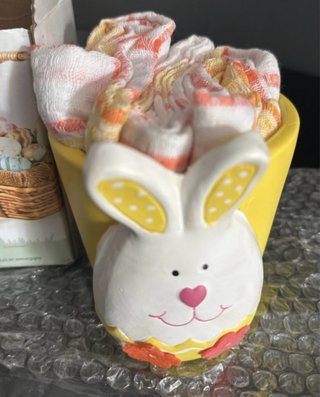 Vaso portaoggetti con coniglietto