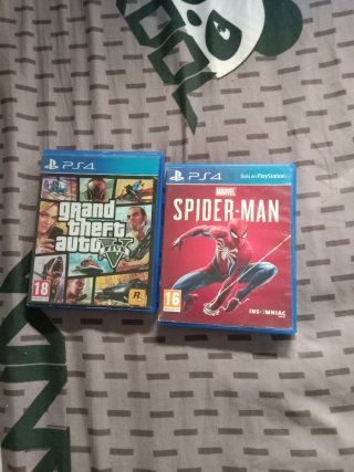 GTA V y Marvel Spider-Man (PS4)