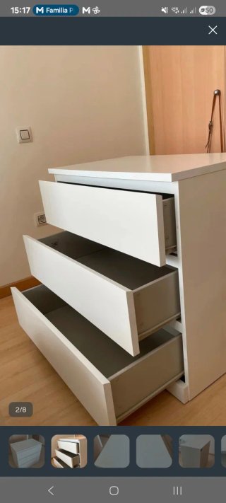 2 Cómodas Malm Ikea Blanca