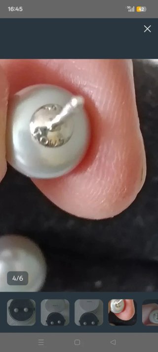 SOLO HOY Pendientes TOUS Plata Perla Gris NUEVOS
