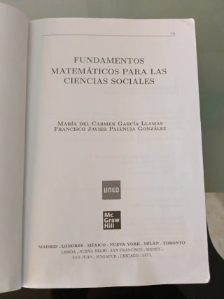 Fundamentos matemáticos para ciencias sociales