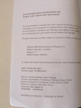 Fundamentos matemáticos para ciencias sociales