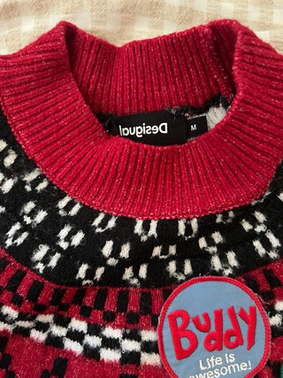 Jersey Desigual Rojo y Negro