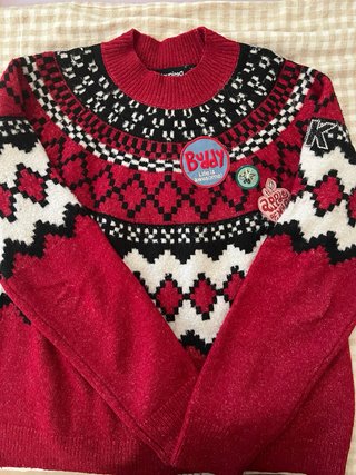 Jersey Desigual Rojo y Negro