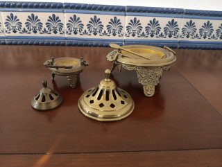 Set de 2 Braseros de Sobremesa Vintage