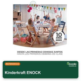 Kinderkraft Trona Bebé Madera ENOCK Regulable
