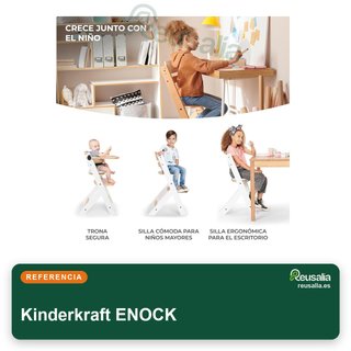 Kinderkraft Trona Bebé Madera ENOCK Regulable