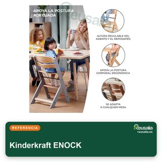 Kinderkraft Trona Bebé Madera ENOCK Regulable