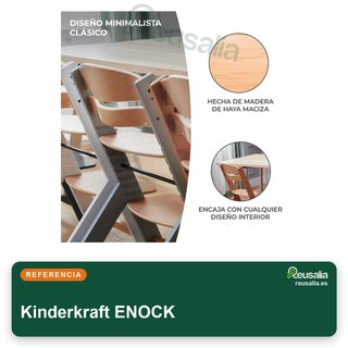 Kinderkraft Trona Bebé Madera ENOCK Regulable