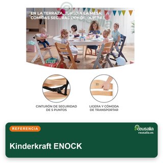 Kinderkraft Trona Bebé Madera ENOCK Regulable