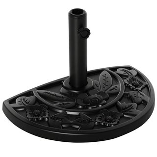 Base Sombrilla Semicircular 9kg Cemento Negra