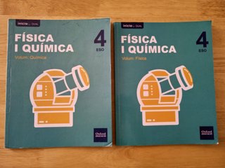 Lote 2 libros Física i química, 4 ESO.