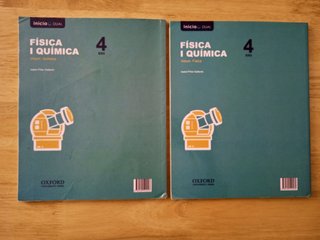 Lote 2 libros Física i química, 4 ESO.