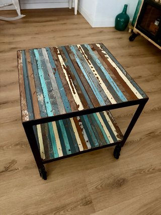 Mesa auxiliar industrial Maisons du Monde con rued