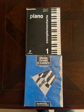2 Libros de Música: Piano y Clarinete