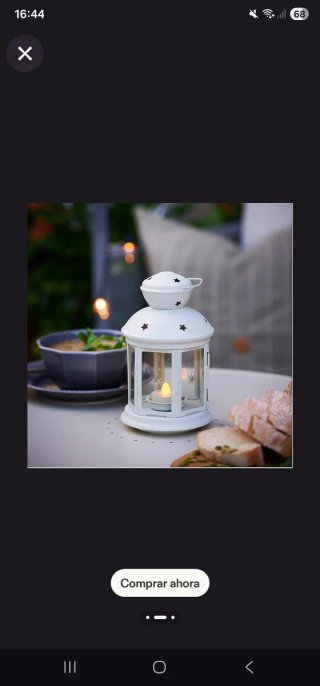 Farolillo Blanco con Vela incluida a Pilas