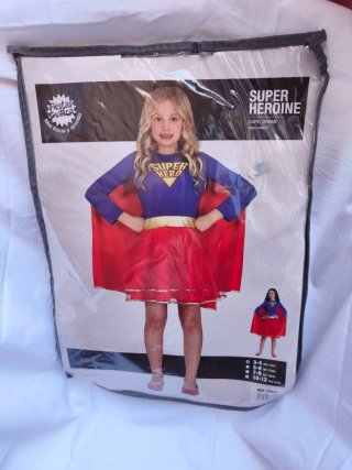 Disfraz Superwoman, sin estrenar Talla 3-4