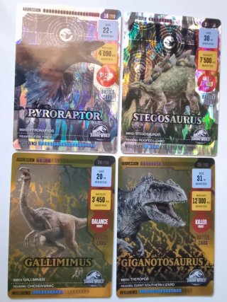 Lote 20 Trading Cards Jurassic World ROAR! Panini.