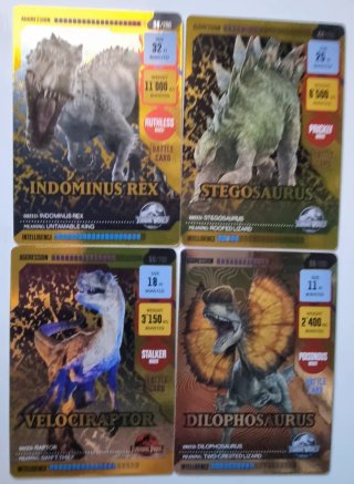 Lote 20 Trading Cards Jurassic World ROAR! Panini.
