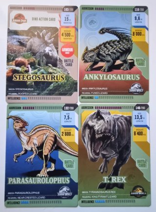 Lote 20 Trading Cards Jurassic World ROAR! Panini.