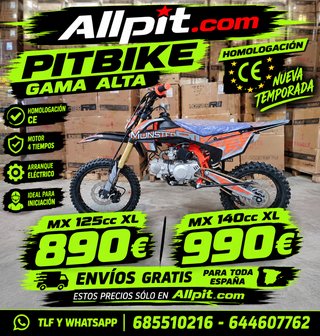 Pitbike Cross MX125 XL nueva temporada