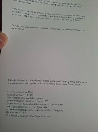 Libro Conversaciones con Pedro Almodóvar