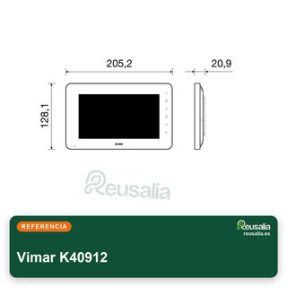 Vimar K40912 pantalla capacitiva videoportero 7"