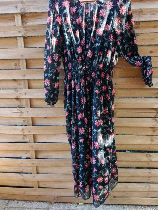 Precioso Vestido largo floral gasa